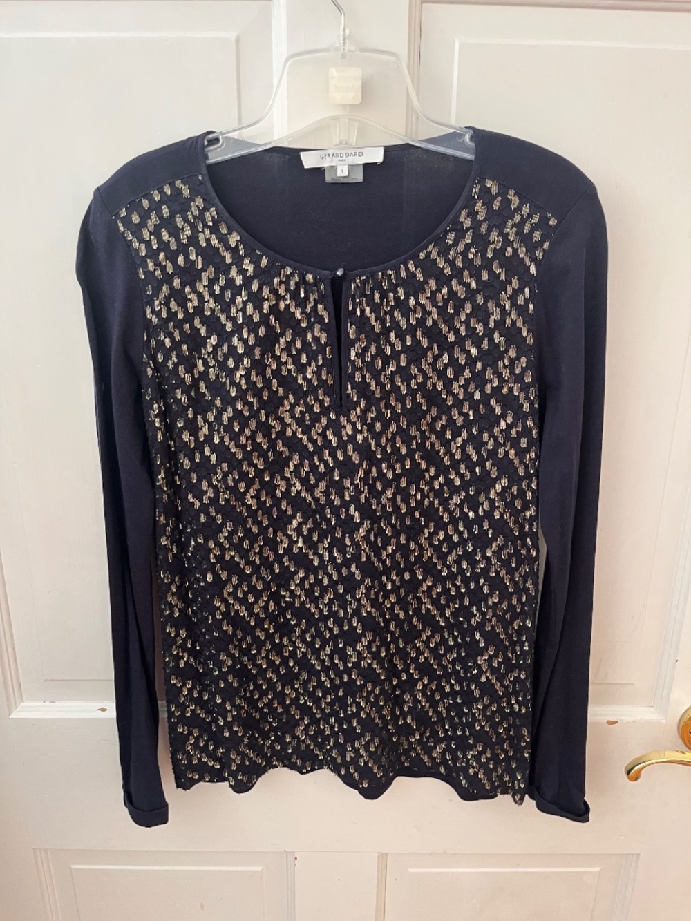 Gerard Darel Navy Blue Blouse